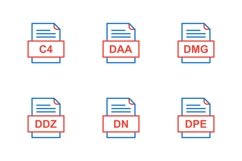 Set Of File Formats Icons Product Image 1