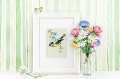 30%OFF! Watercolor Flowers and Bird Product Image 16