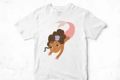 Afro mermaid. Mermaid clipart. Mermaid sublimation Product Image 2