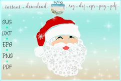 Santa Claus Face Snowflakes SVG Dxf Eps Png PDF Product Image 1
