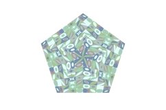 6 Mosaic Pattern Pentagons Product Image 2