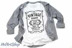 Vintage daddy svg, fathers day svg, aged to perfection svg Product Image 1