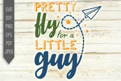 Pretty Fly For A Little Guy Svg. Baby Boy Svg. Baby Bib Svg. Product Image 2