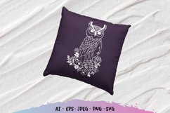 Floral Owl SVG Product Image 2