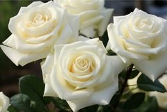 Blooming white roses in soft light Product Image 1
