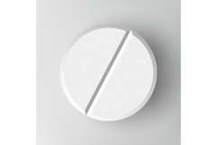 White 3D Medical Pill Product Image 1