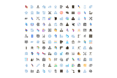 Diverse concept icons illustrating business and technology a Product Image 1