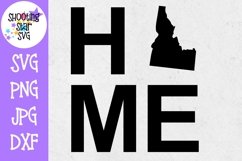 Idaho US State with HOME - 50 States SVG Product Image 1