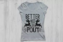 Better Not Pout Svg, Christmas Svg, Santa Svg, Holiday Svg. Product Image 2