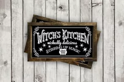 Witch's Kitchen Halloween Sign cut File - SVG DXF EPS AI PNG Product Image 2