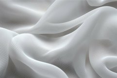 Close-up of delicate white textile with abstract wave patter Product Image 1