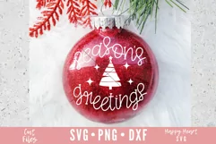 Season's Greetings SVG / Christmas Ornament SVG Product Image 3