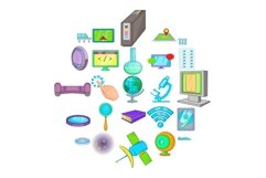 Breakthrough icons set, cartoon style Product Image 1