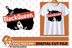 Black Queen svg, Natural Hair , Hairstyle svg, Hairdresser Product Image 2