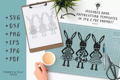 Bunny Rabbits - SVG DXF PNG EPS JPG PDF Cutting File Product Image 4