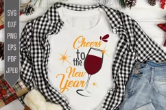 Cheers To The New Year Svg. New Year Celebration dxf png eps Product Image 1
