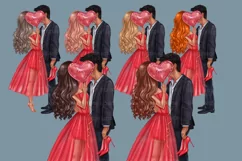 Valentine's Day Clipart, Love Couple Clip Art Product Image 4
