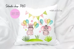 Safari animals birthday party sublimation design Product Image 1