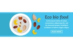 Eco bio food banner horizontal concept Product Image 1