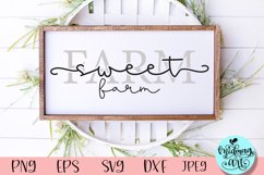 Farm sweet farm wood sign svg, Home decor svg Product Image 1