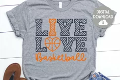 Basketball SVG | Live Love Basketball | Shirt Design Product Image 2