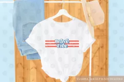 Brave and Free Sublimation design | Patriotic PNG | Flag PNG Product Image 5