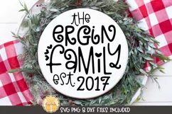 Christmas Ornament SVG | Last Name Family Personalized Round Product Image 2