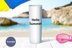 Beach Skinny Tumbler mockup, Summer 20oz tumbler mockup PSD Product Image 4