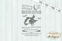 Hilda's Broom Repair Witch Halloween SVG DXF Files Product Image 2