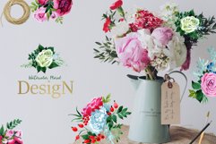 Bouquet pink "Tenderness" Watercolor png Product Image 2