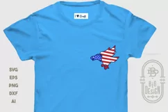 Bald Eagle Silhouette and USA Flag - 4th of July SVG File Product Image 5