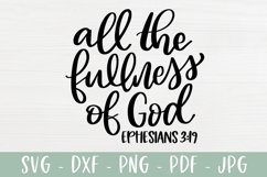 Bible Verse Christian SVG | All The Fullness of God SVG Product Image 2