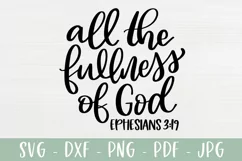 Bible Verse Christian SVG | All The Fullness of God SVG Product Image 2