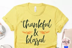 Thankful & Blessed - Thanksgiving SVG EPS DXF PNG File Product Image 3