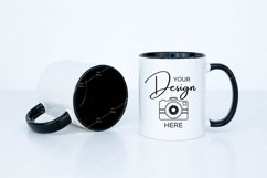 Mug Mockup 11 Oz Blank White Coffee Cup Black Handle Product Image 1