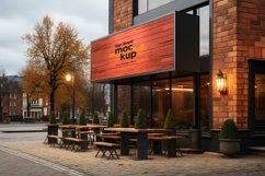 Sign Board Mockup on Building Wall Product Image 1