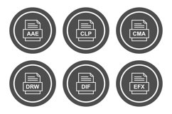 Set Of File Formats Icons Product Image 1