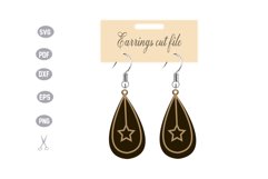 star Earrings Template Design Product Image 1