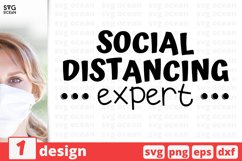 QUARANTINE SOCIAL DISTANCE QUOTE SVG, stay home svg, saying Product Image 1