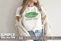 Sweet Pea Sublimation T-Shirt Design Duo| Png | Valentines Product Image 3