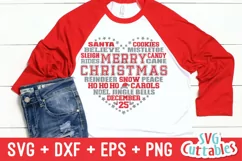 Christmas SVG | Christmas Subway Art Heart | Shirt Design Product Image 1