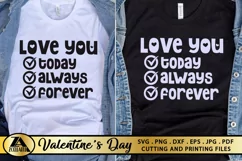 Valentines Day SVG Love Quotes SVG Love You SVG Cut files Product Image 1