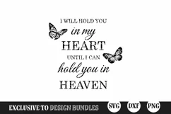 I Will Hold You In My Heart SVG, Memorial SVG Product Image 2