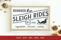 Reindeer Sleigh Rides Christmas Sign svg eps png pdf dxf Product Image 3