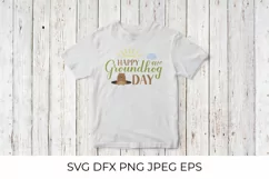 Groundhog Day lettering SVG. Cute cartoon woodchuck Product Image 2