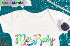 Sublimation Design for Baby Bodysuit, MerBaby Mermaid PNG Product Image 2