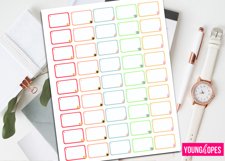 Blank Half Box Planner Stickers I Half Box Planner Stickers Product Image 1