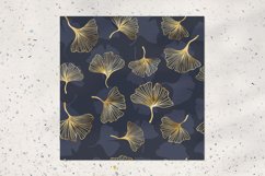 Gold ginkgo biloba seamless pattern Product Image 2