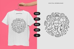 Kid Doodle T-shirt | SVG Product Image 1