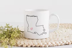 Louisiana Home Sweet Home SVG | State Pride SVG Product Image 2